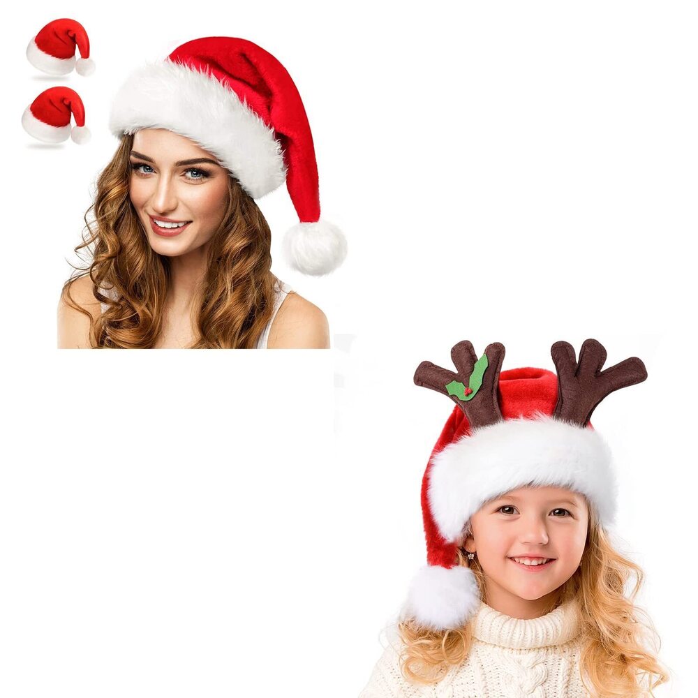 6205 Christmas Hat,Santa Hat for Adults,Santa Hat for Kids,Unisex Velvet